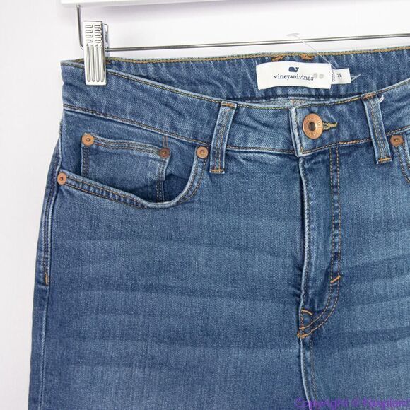 NEW VINEYARD VINES High Rise Kick Flare Jamie Jeans in Indigo, 28 - Picture 4 of 15